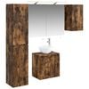 vidaXL Bathroom Cabinet Set 5 pcs Smoked Oak 50 x 14.5 x 70 cm