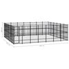 vidaXL Outdoor Dog Kennel Steel 38.71 m&sup2;