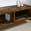vidaXL TV Cabinet Smoke Oak 100 x 36.5 x 30.5 cm Engineered Wood