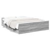 vidaXL Bed Frame with Drawers without Mattress Grey Sonoma 140x200 cm