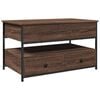 vidaXL Coffee Table Brown Oak 85x50x50 cm Engineered Wood and Metal