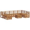 vidaXL Outdoor Sofa Set 10 pcs Natural