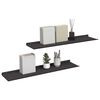 vidaXL Floating Shelf Wall-mounted 2 pcs Black 80 x 18 x 2.5 cm Steel