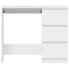 vidaXL Desk High Gloss White 90x45x76 cm Engineered Wood