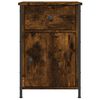 vidaXL Bedside Cabinet Smoked Oak 40x42x60 cm Engineered Wood