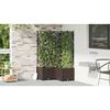 vidaXL Garden Planter 3 pcs Brown 80 x 80 x 143 cm Plastic