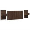 vidaXL Bed Headboard with Cabinets Brown Oak 160 cm Engineered Wood