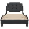 vidaXL Bed Frame without Mattress "Zadar" Black 90x190 cm Single Faux Leather