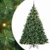 vidaXL Artificial Christmas Tree with 300 LEDs Green 210 cm PE and PVC