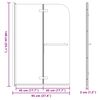 vidaXL Shower Enclosure Gold 95 x 140 cm ESG Glass and Aluminium