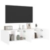 vidaXL TV Wall Cabinets with LED Lights 2 pcs White 60x35x31 cm