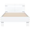 vidaXL Bed Frame without Mattress with Headboard White 100x200 cm
