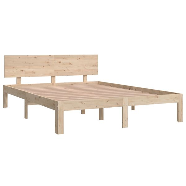 vidaXL Bed Frame without Mattress Solid Wood Pine 140x190cm