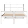 vidaXL Bookcase Bed without Mattress White 120x190 cm Small Double Solid Wood Pine