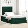 vidaXL Ottoman Bed with Mattresses Dark Green 120x200cm Velvet