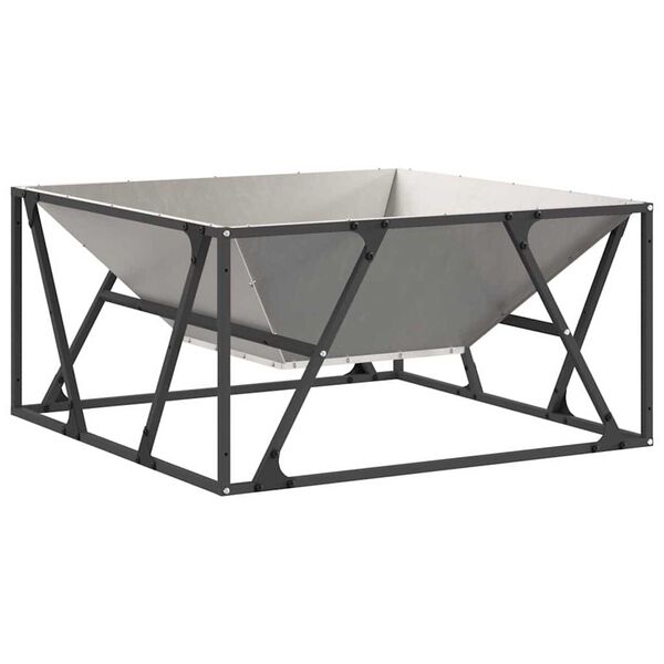 vidaXL Fire Pit Brown 80 x 80 x 40 cm Steel