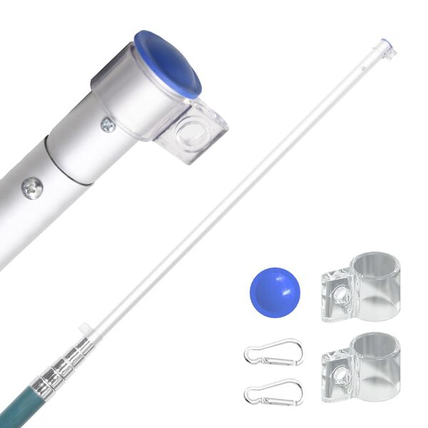 vidaXL US Flag and Pole 5.55 m Aluminium