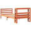 vidaXL Bed Frame without Mattress Wax Brown 75x190 cm Small Single Solid Wood Pine