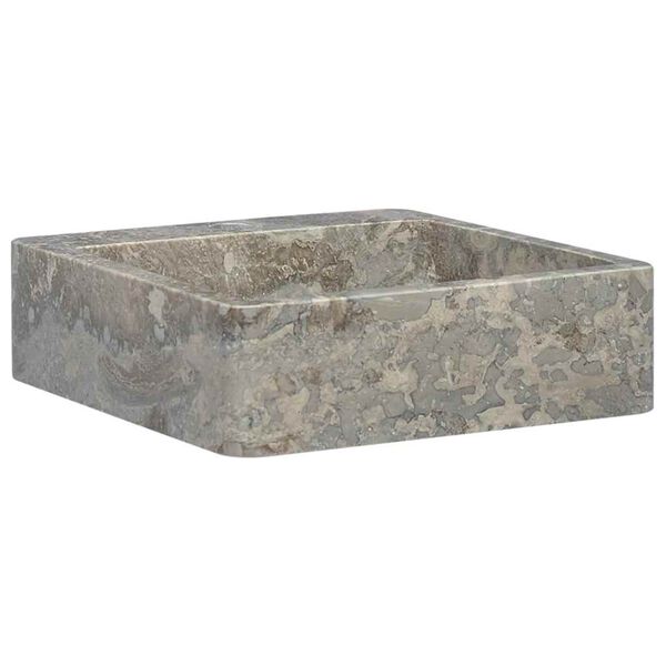 vidaXL Sink Grey 40x40x12 cm Marble