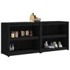 vidaXL Outdoor Kitchen Cabinets 2 pcs Black Solid Wood Pine