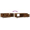 vidaXL Coffee Table Smoked Oak 90x50x36.5 cm Engineered Wood