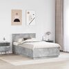 vidaXL Bed Frame Concrete Grey 135 x 190 cm Engineered Wood