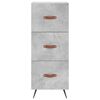 vidaXL Highboard Concrete Grey 34.5x34x180 cm Engineered Wood