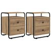 vidaXL Bedside Cabinet 2 pcs Artisan Oak 40 x 36.5 x 50 cm
