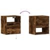 vidaXL TV Wall Cabinets with LED Lights 2 pcs Smoked Oak 41x31x45 cm