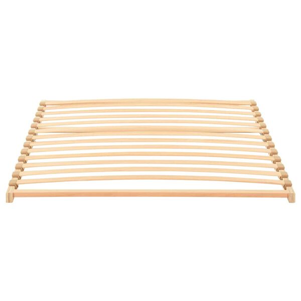 vidaXL Slatted Bed Base Brown 120 x 190 cm Solid Beech Wood