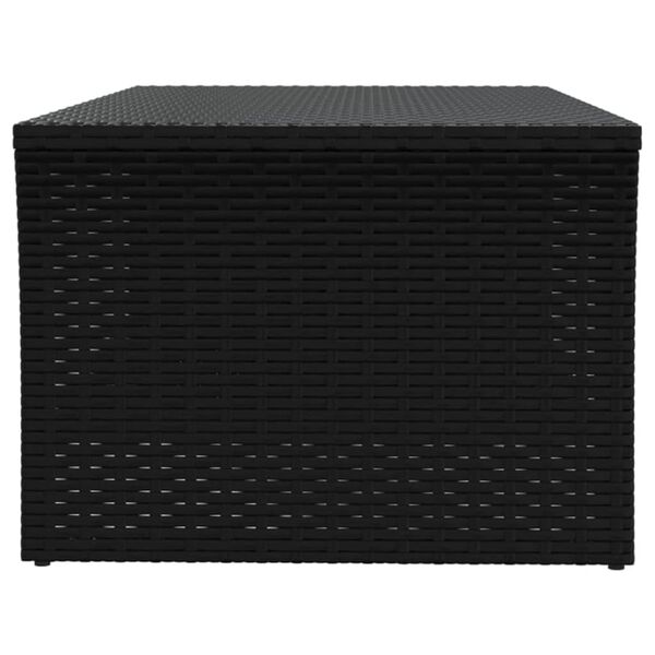vidaXL Coffee Table Black 100x50x40 cm Poly Rattan