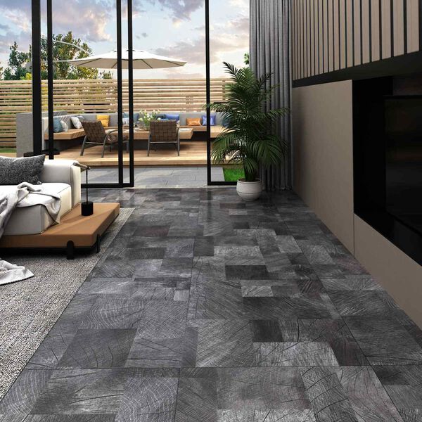 vidaXL Flooring Planks 55 pcs Grey 5.11 m&sup2; PVC