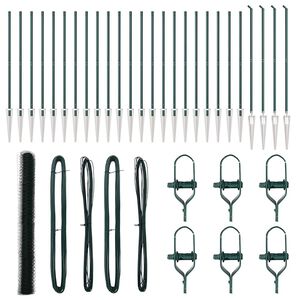 vidaXL Fence Post Green 50 x 1.5 m (36 mm mesh) Steel and PVC