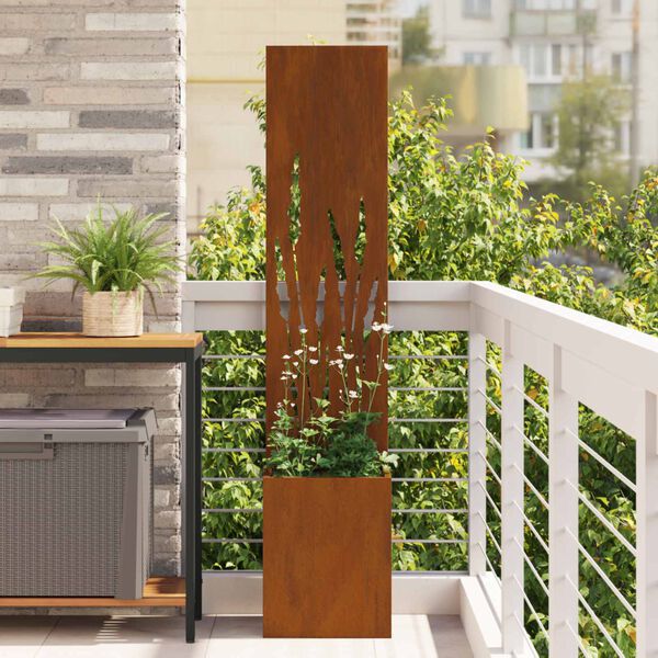 vidaXL Garden Privacy Screen Rusty 32 x 150 cm Weathering Steel