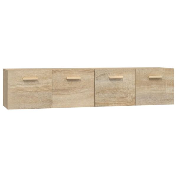 vidaXL Wall Cabinets 2 pcs Sonoma Oak 80x35x36.5 cm Engineered Wood