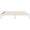 vidaXL Extra Long Bed Frame without Mattress White 160x220 cm Solid Wood Pine