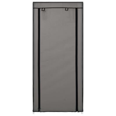 vidaXL Shoe Cabinet with Cover Grey 58x28x106 cm Fabric