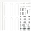 vidaXL Garden Fence 8 pcs White 13.6 x 0.6 m Powder-coated Steel