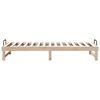 vidaXL Bed Frame with Carry Handles Brown Solid pine wood