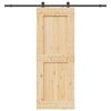 vidaXL Sliding Door with Hardware Set 85x210 cm Solid Wood Pine