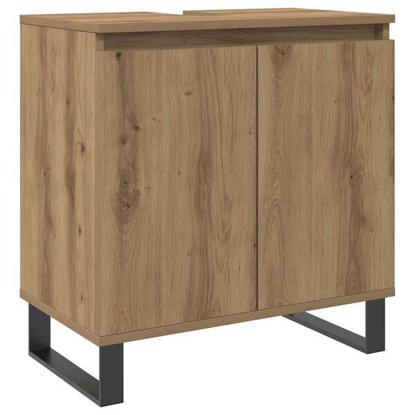 vidaXL Bathroom Cabinet Artisan Oak 58x33x60 cm Engineered Wood