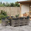 vidaXL Garden Dining Set 9 pcs Grey Powder-Coated Steel