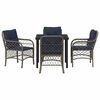 vidaXL Garden Dining Set with Cushion 5 pcs Grey and Black Rattan