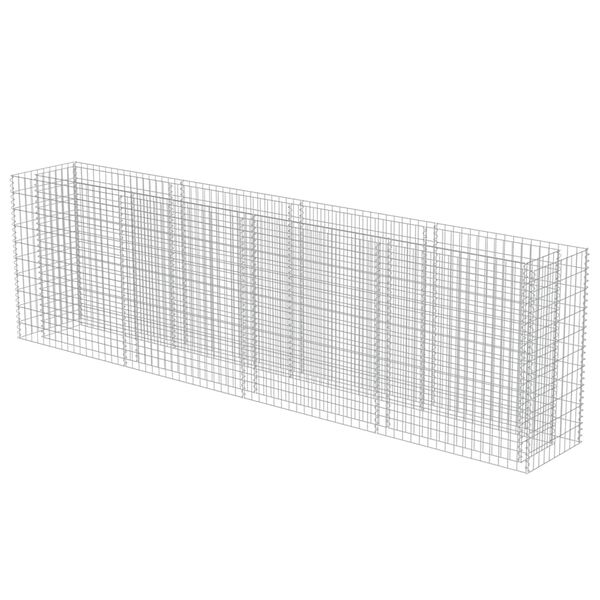 vidaXL Gabion Raised Bed Galvanised Steel 360x50x100 cm