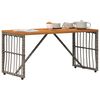 vidaXL Outdoor Table Grey 80 x 40 x 40 cm Steel and Poly Rattan