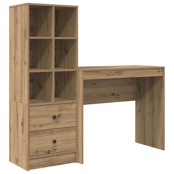 vidaXL Desk with Drawer 2 pcs Artisan Oak