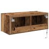 vidaXL TV Wall Cabinet Old Wood 80 x 35 x 31 cm Engineered Wood