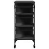vidaXL Kitchen Trolley Black 87.5x38.5x84.5 cm Engineered Wood