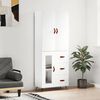 vidaXL Highboard White 69,5x34x180 cm Engineered Wood