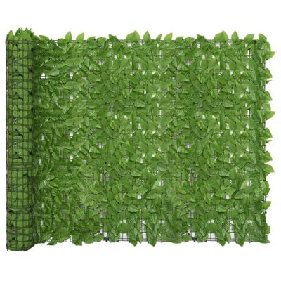 vidaXL Balcony Screen with Green Leaves 600x150 cm